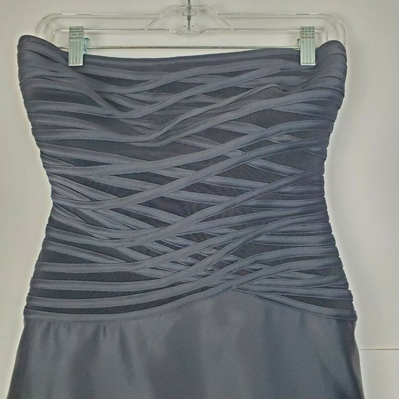 NWT Tadashi Size US 8P Petite Black Strapless Gown - Picture 2 of 9